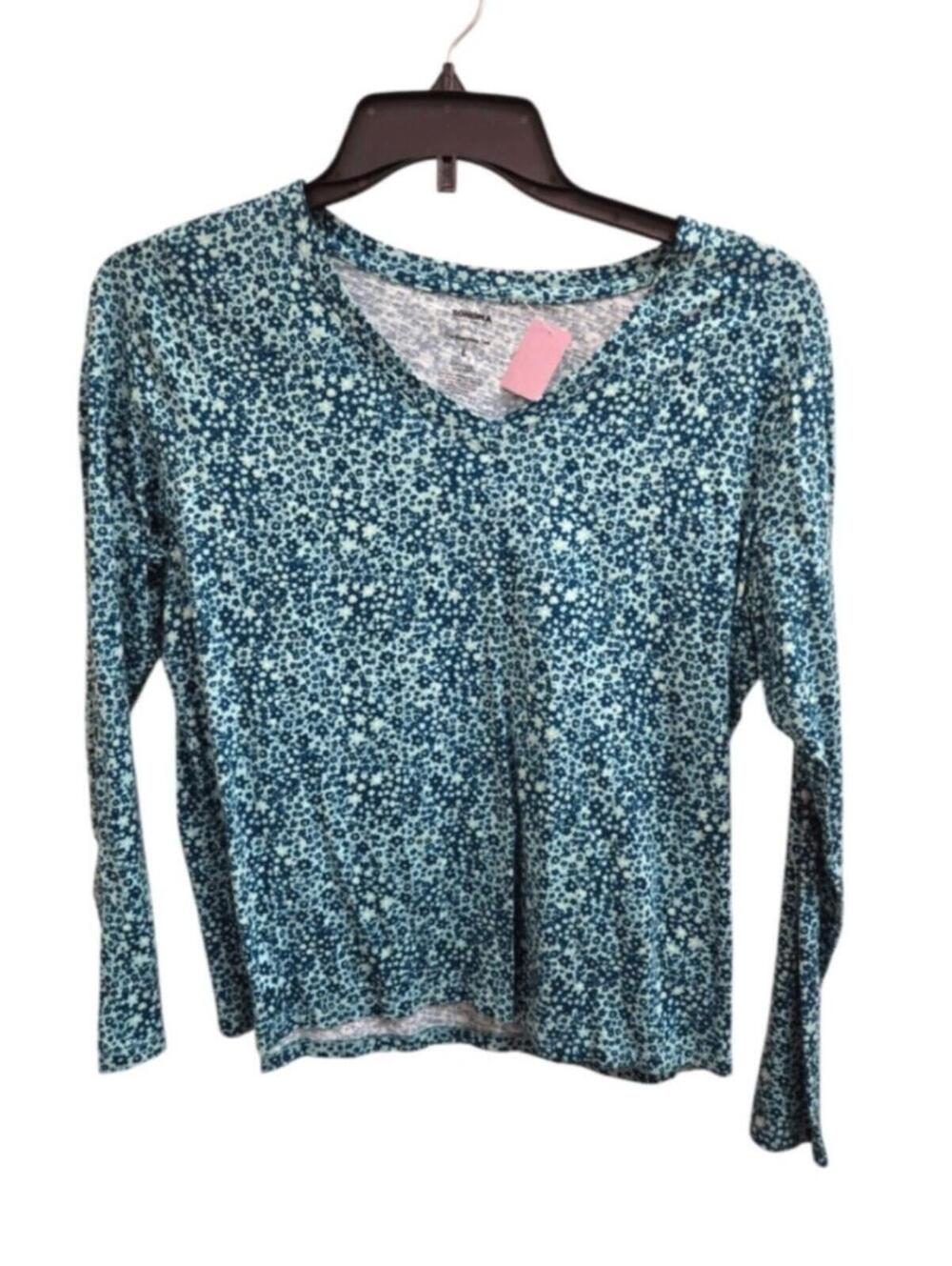 Excellent L blue floral Sonoma Long-Sleeve T-Shirt